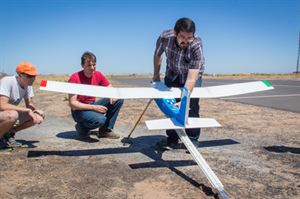 MECHA lab researchers work on a drone