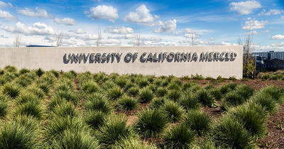 The sign reads University of California, Merced