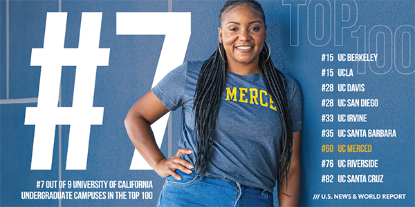 USNWR Number 7 out of 9 University of California Undergraduate Campuses in the Top 100