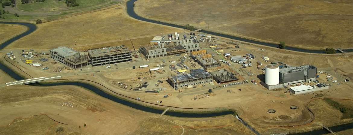 aerial photo of uc merced campus