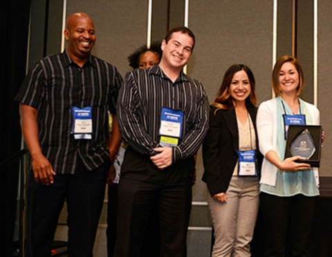 Staff members receive national honor at the NACE Annual Conference Innovation Showcase Awards ceremony in Anaheim.