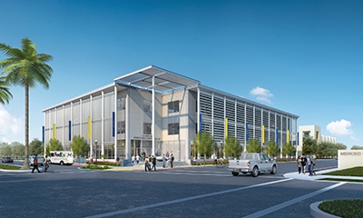 Rendering of UC Merced's new Downtown Campus Center.