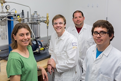 Professor Ashlie Martini (left) and her lab